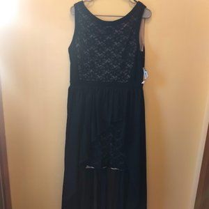 long/short black dress